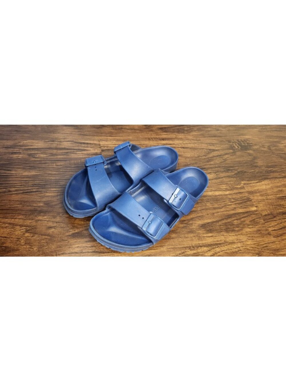 Blue Two Buckle Birkenstock Slip On Sandals Size 40